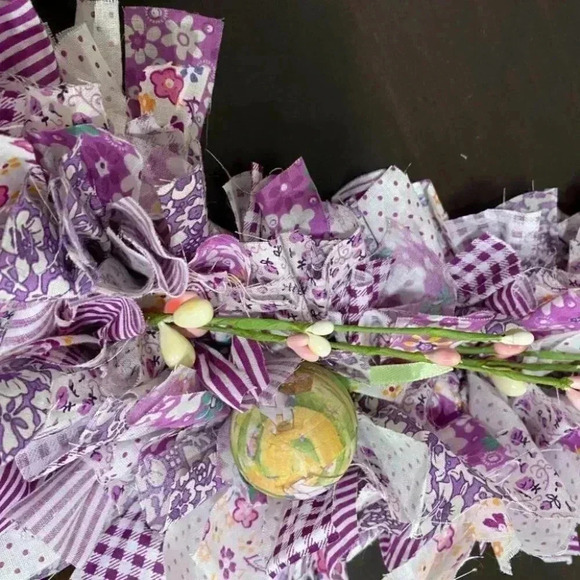 Easter Rag Wreath - 24" - Picture 11 of 11
